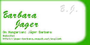 barbara jager business card
